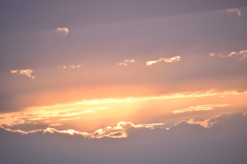 Dramatic sunrise in a abstract nature background.