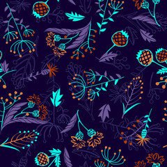 Seamless floral pattern for printing on surfaces