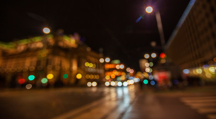 Fototapeta na wymiar night traffic in the city 