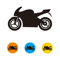 motorcycle icon vector illustration sign