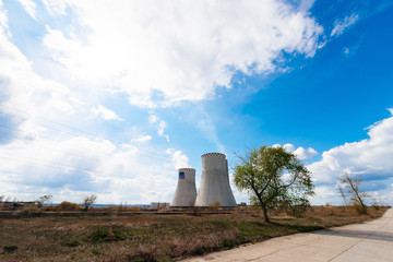 Nuclear power plant, industry and production energy.