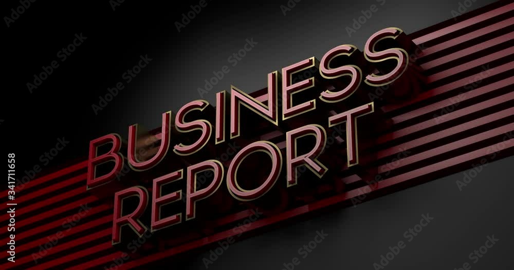 Poster business report broadcasting news intro graphics animation. 3d rendering