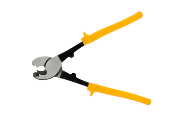 Electrical Wire Cable Cutters. Pliers isolated on white background