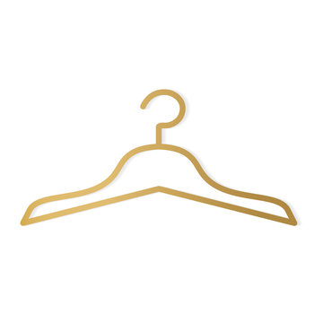 Golden Clothes Hanger Icon- Vector Illustration