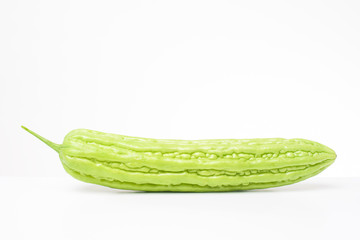 Bitter melon on white background