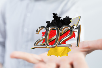 3D map of Germany. Map of Germany land