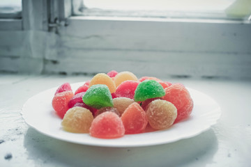 Assorted candies marmalade with different colors