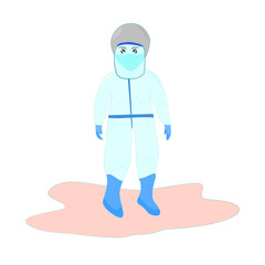 doctor with a PPE from Coronavirus concept abstract background vector illustration graphic design 