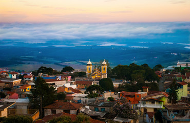 Sunrise in the city of São Thomé das Letras, Minas Gerias, Brazil.