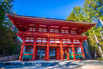 View of the Chumon Gate, with visitors