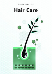 Creative isolated hair follicle icon. Vector logo hair diagnostic center. The concept of a beauty salon, clinic of help, split ends, hair loss, hair health, shampoo.