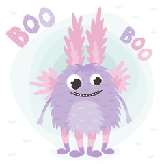 Cute Monster. Vector illustration