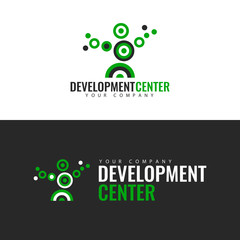 Vector illustratio. Development center.  Logo template. 
