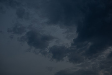 Background of dark sky and cloud before rain