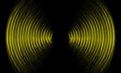 Sound waves oscillating dark light