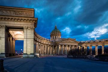 Obraz premium Kazan Cathedral on Nevsky Prospekt in Saint Petersburg