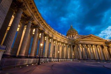 Obraz premium Kazan Cathedral on Nevsky Prospekt in Saint Petersburg