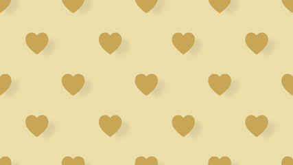 Fototapeta na wymiar Heart gold seamless design. Vector illustration. Eps10