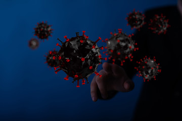 epidemic digital virus   -  illustration protection.