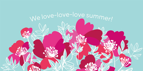 Elegant pink  modern style peony flowers