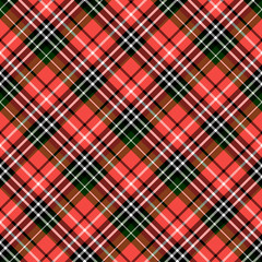 Seamless pattern in interesting black, white, red and dark green colors for plaid, fabric, textile, clothes, tablecloth and other things. Vector image. 2