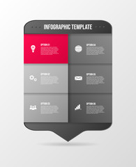 Fototapeta premium Gray infographic with business icons. Diagram. Vector