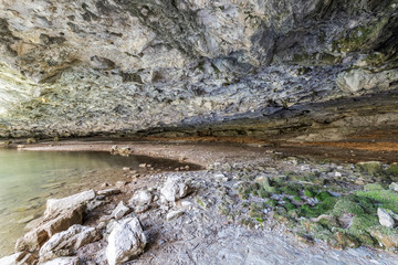 Cave at Zarecki krov, view in the cave, Istria, Croatia