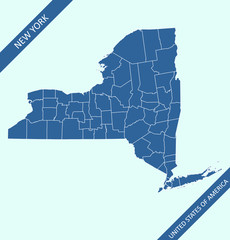 County map of New York