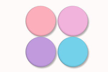 set of colorful easter circle