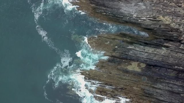 aerial view of the sea Irish coast