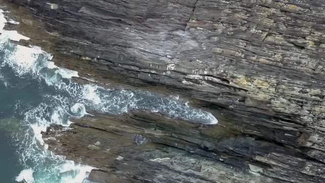 Irish west coast sea swell drone