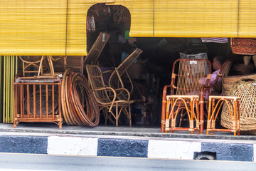 Editorial, Alor Setar, Kedah, Malaysia December 20th 2019. Rattan Furniture for Sale