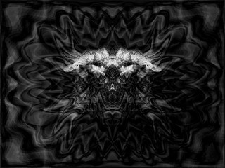 Geometric abstraction in black and white bizarre patterns