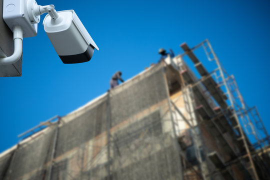 CCTV Camera system operating in construction site