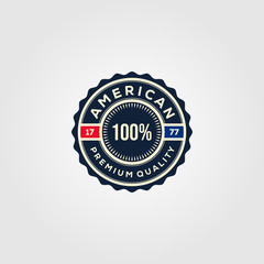 american premium guaranteed badges logo illustration vector design
