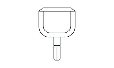 Dustpan, dust, solid, cleanup, cleaner, housework, house, equipment, tool-free vector icon