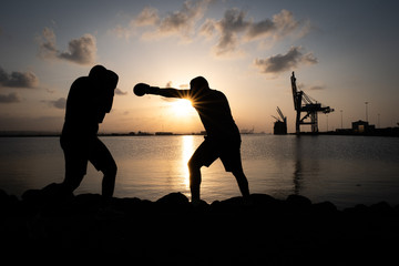 Africa - Djibouti - portrait Yacin - french soldier teach boxe