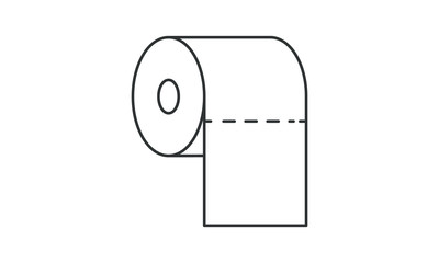 Tissue paper, toilet paper, bath, clean, room, water, convenience, household, soft, roll free vector icon