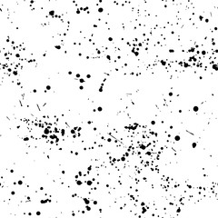 Black and white ink spatters texture seamless pattern