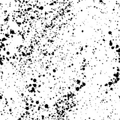 Black and white ink spatters texture seamless pattern