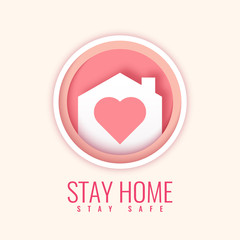 Stay home stay safe design illustration