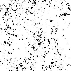 Black and white ink spatters texture seamless pattern