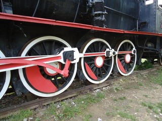 Fototapeta na wymiar Locomotive from the past to the future
