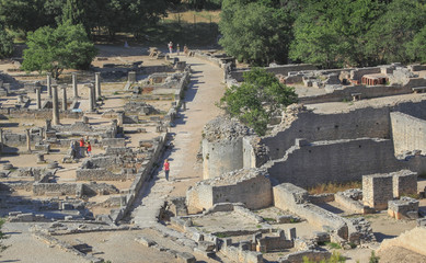 Ruins of roman town Glanum in Provence, St. Remy, France