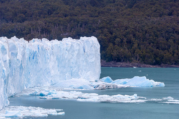 The Perito Moreno Glacier view. It is is a glacier located in the Los Glaciares National Park in Patagonia, Argentina.