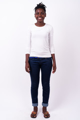 Full body shot of young beautiful African woman © Ranta Images