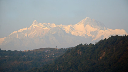 beauty of sunset over the Himalayan