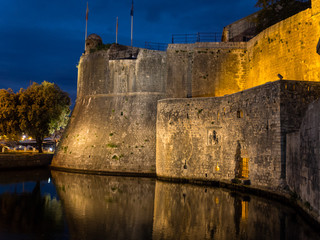 View of the walls of the old city of Kotors. Montenegro autumn 2019