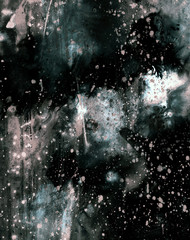 Hand drawn dynamic splatter concept in shabby grunge style.