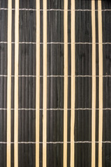 brown bamboo Mat - stand food, close-up, macro